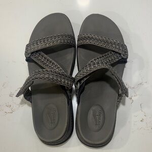 Dansko Charcoal Woven Strap Sandals